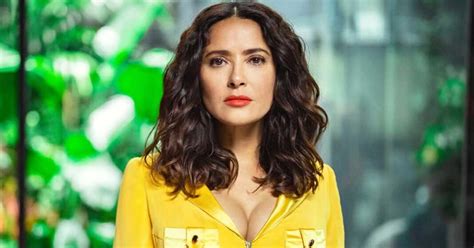 busty salma hayek|Salma Hayek puts on busty display in sexy yellow bikini